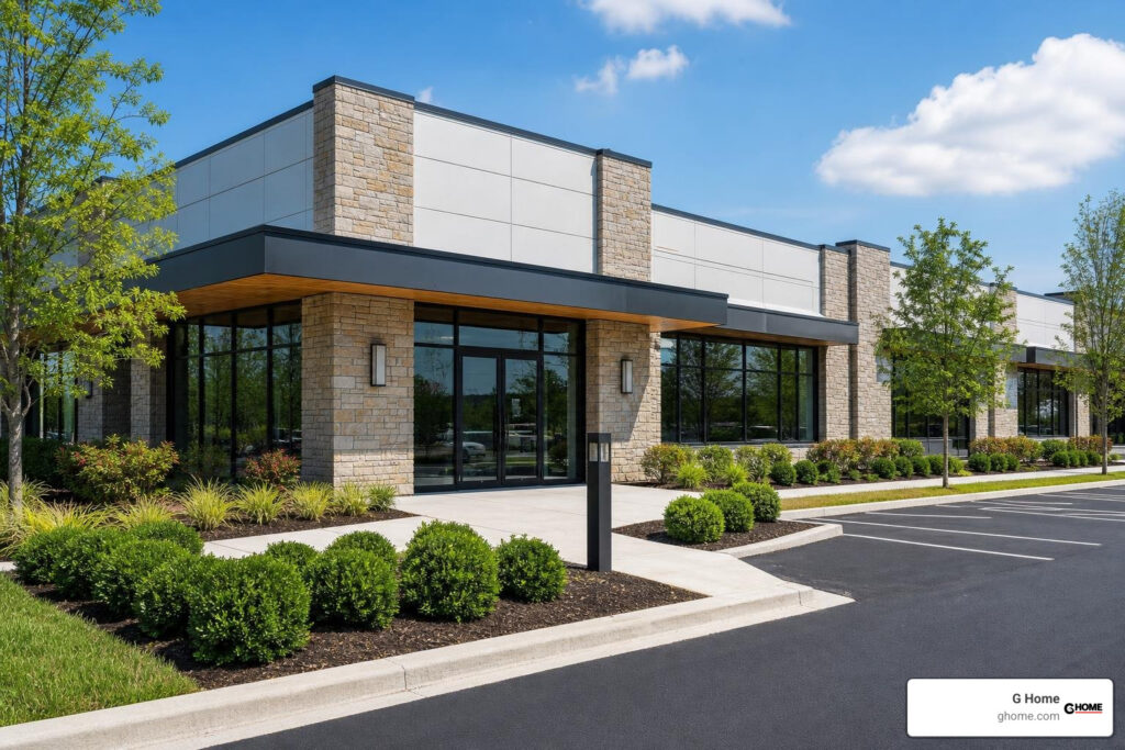 commercial property maintenance Franklin TN well-maintained commercial building curb appeal