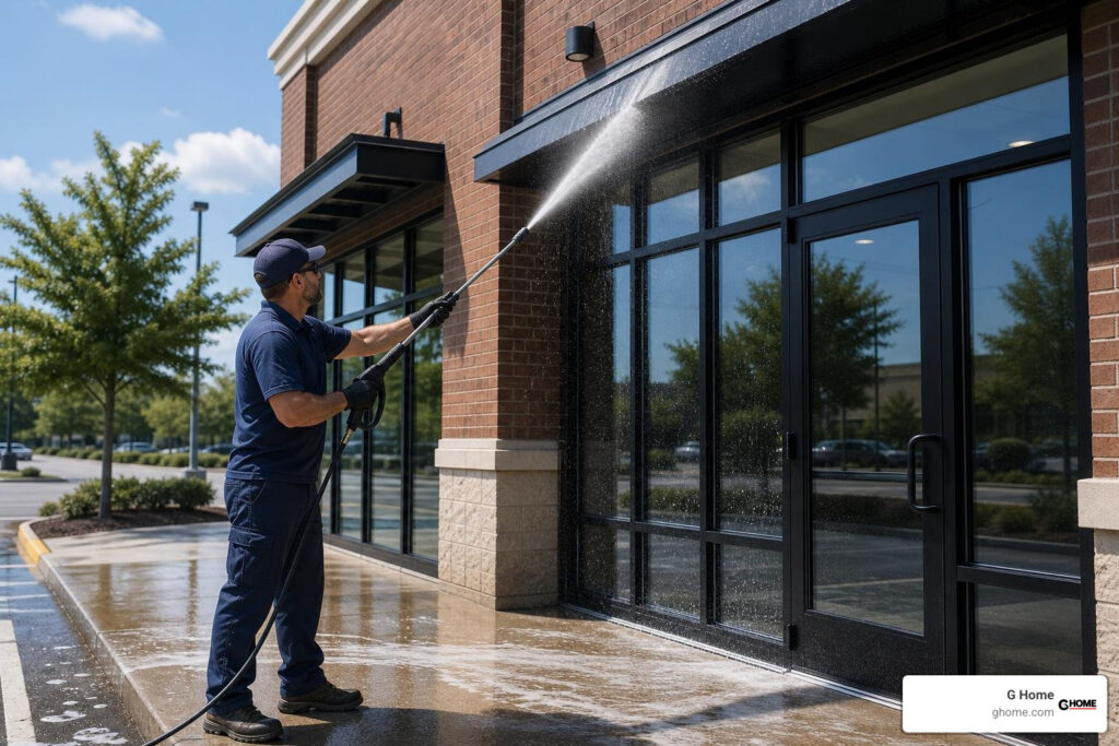 storefront power washing